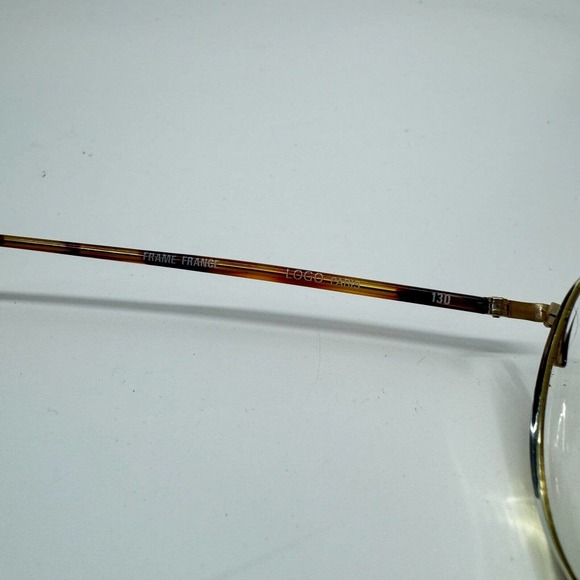 Logo Paris France 663 730 46-20-130 Gold Brown Full Rim Eyeglasses Frame H9818 - Picture 5 of 7